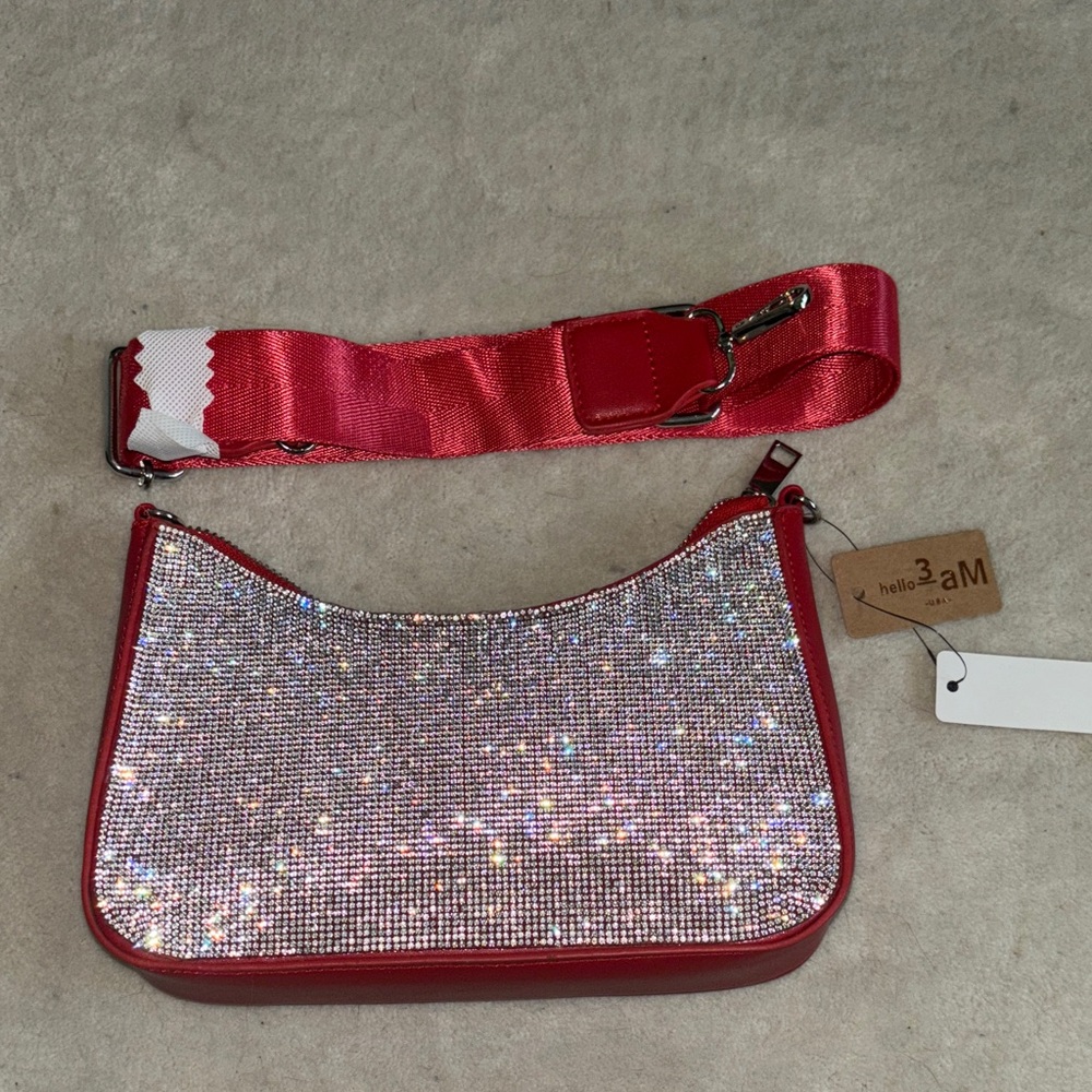 Red and Silver Women's Bag